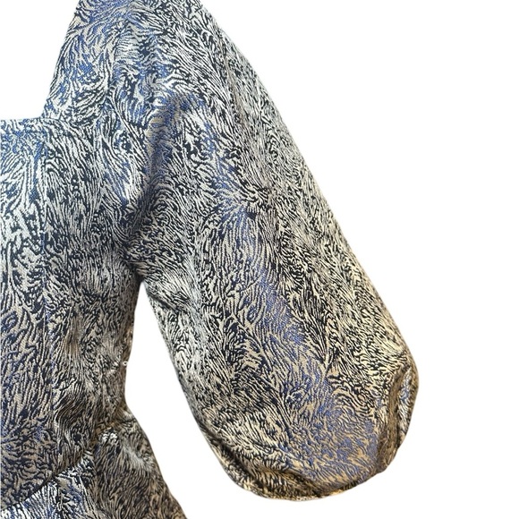 Anthropologie Moon River silver damask dress size M - Picture 4 of 6